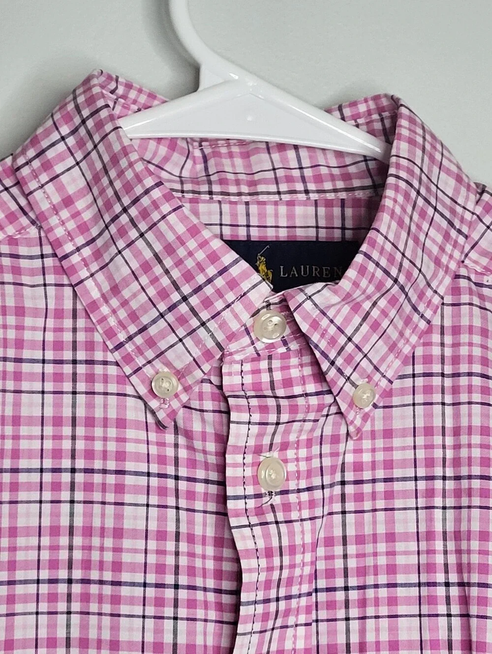 Ralph Lauren Pink Plaid Button-Down Shirt